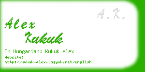 alex kukuk business card
